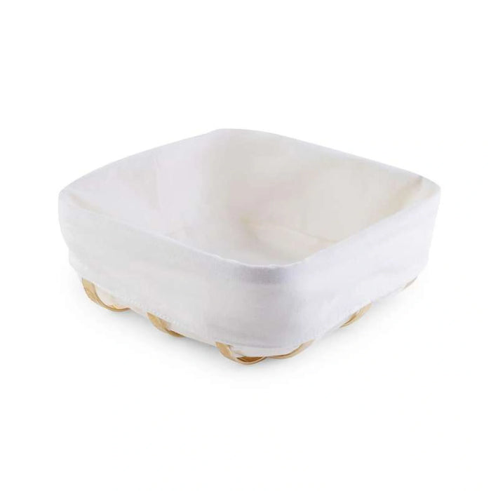 Edon Metal Bread Basket 22X22X8.5Cm - White