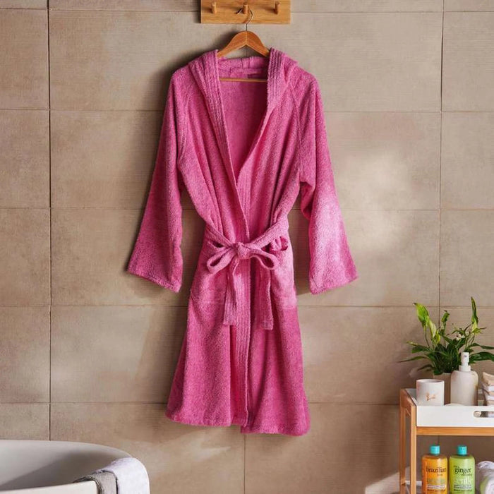 Edsel Bathrobe Dark Pink - M/L - Dark Pink Pan Home