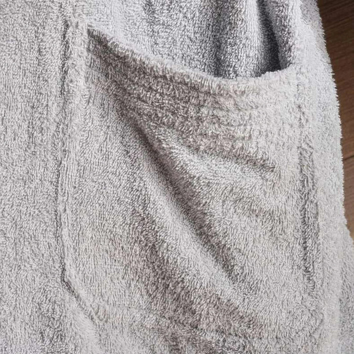 Edsel Bathrobe Light Grey - M/L - Light Grey Pan Home