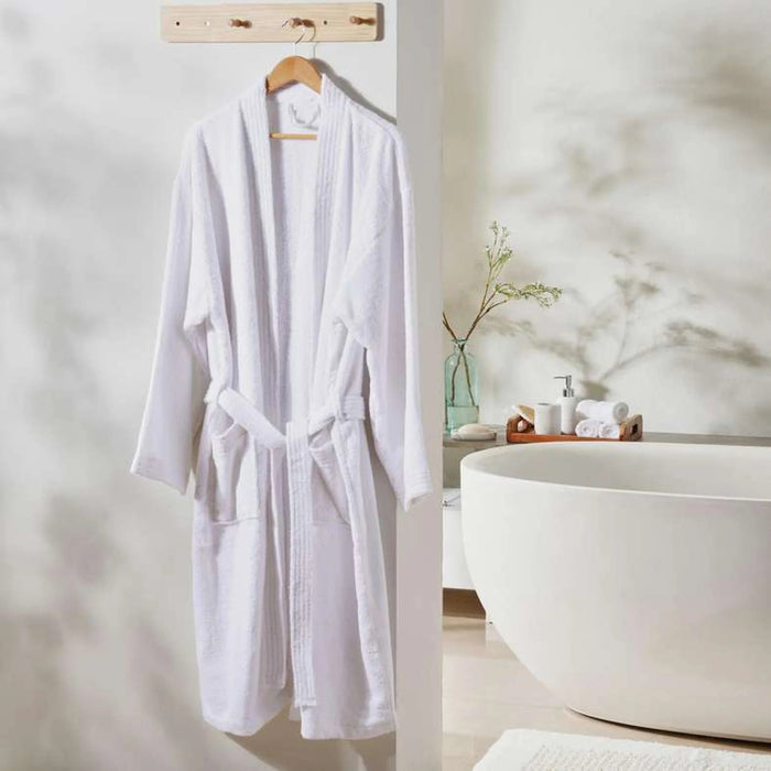 Edsel Bathrobe White - M/L Pan Home