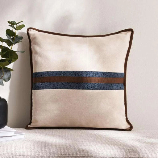 Edward Centrestripe Filled Cushion 50X50Cm - Rust Pan Home