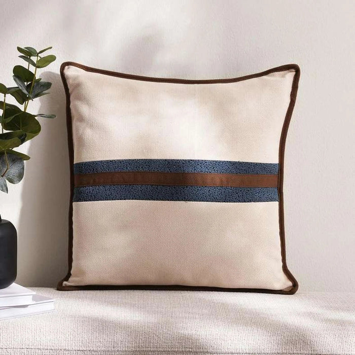 Edward Centrestripe Filled Cushion 50X50Cm - Rust Pan Home
