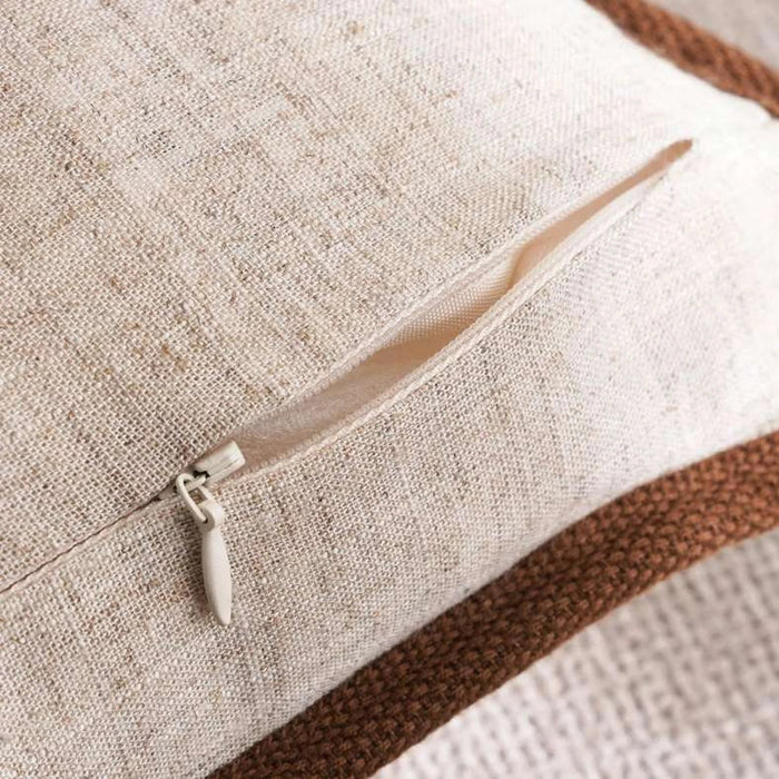 Edward Centrestripe Filled Cushion 50X50Cm - Rust Pan Home
