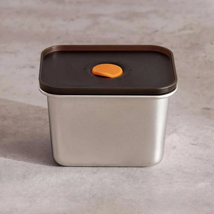 Edzel .Stainless Steel Rectangular Lunch Box 550Ml -Chrome