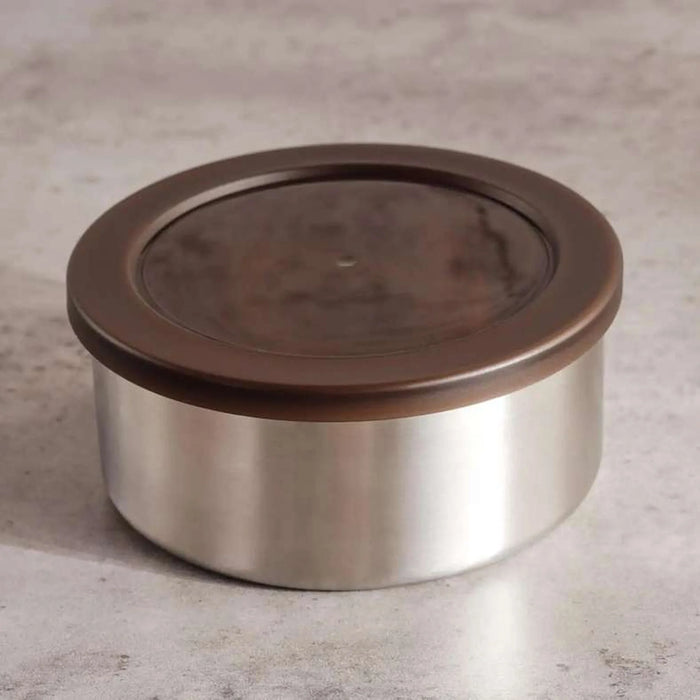 Edzel Stainless Steel Round Lunch Box 1L -Chrome