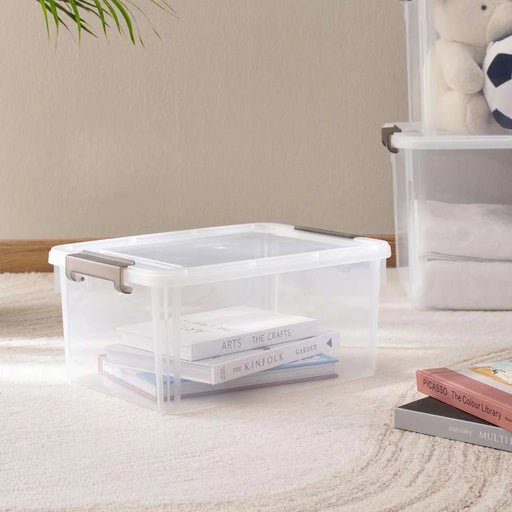 Egale Stackable Storage Box With Latching Lid 16L 40.5X29.5X18.5Cm -Clear Pan Home