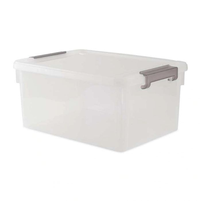 Egale Stackable Storage Box With Latching Lid 16L 40.5X29.5X18.5Cm -Clear Pan Home