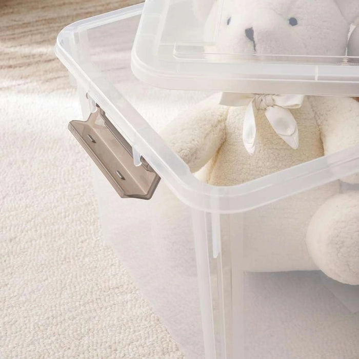 Egale Stackable Storage Box With Latching Lid 30L 45.5X33.5X27Cm -Clear Pan Home