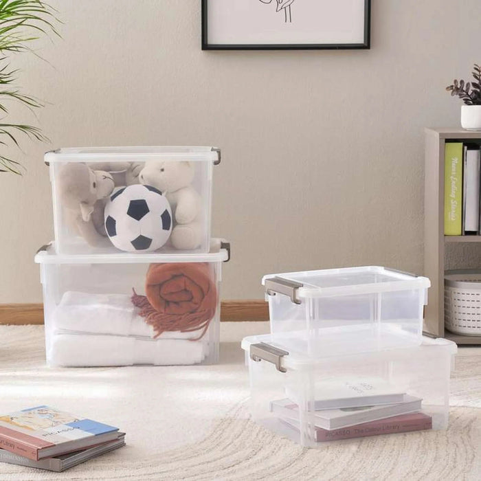 Egale Stackable Storage Box With Latching Lid 7L 31.5X23X14.5Cm -Clear Pan Home