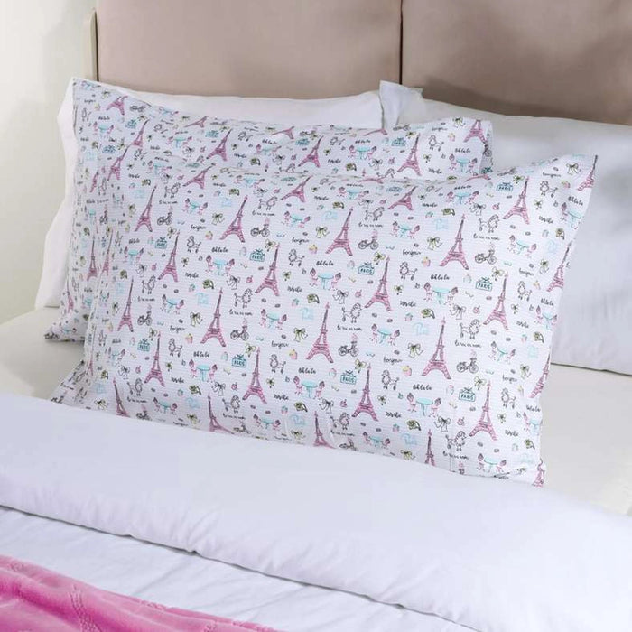 Eiffel Tower 2-Piece Pillow Case Set - Pink Pan Home