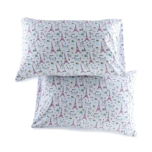 Eiffel Tower 2-Piece Pillow Case Set - Pink Pan Home
