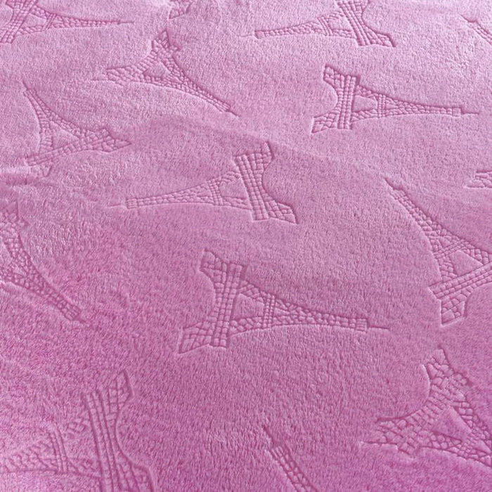 Eiffel Tower 3-Piece Toddler Comforter Set With Toy110X125cm - Pink Pan Home