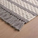 Eileen Recycle Dhurrie With Fringe 60X90Cm - Grey Pan Home