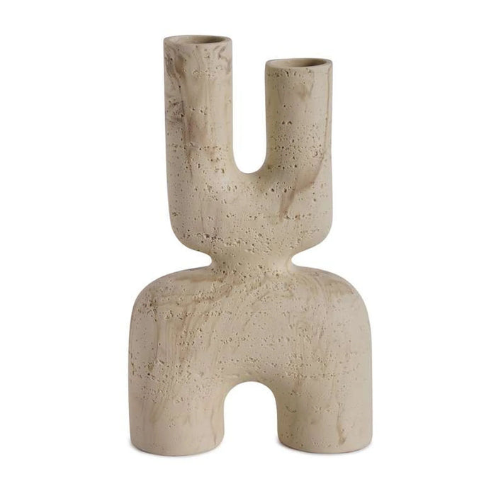 Elara Polyresin Upside Down Vase 19X8X32.5Cm - Beige