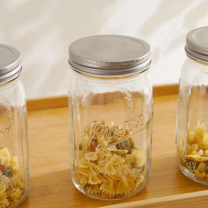 Elazer 6-Piece Glass Jar 950Ml - Clear Pan Home