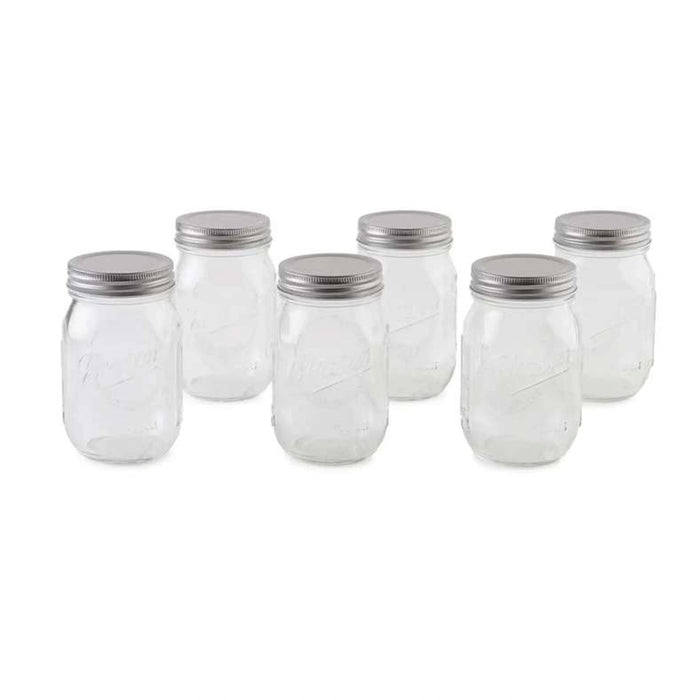 Elazer 6-Piece Glass Jar 950Ml - Clear Pan Home