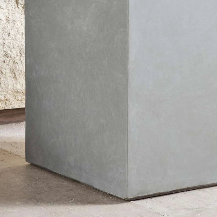 Eldora Polyresin Rectangle Planter 40.5X40.5X81Cm - Grey Pan Home