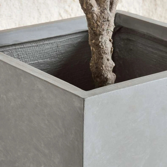 Eldora Polyresin Rectangle Planter 50X50X100.5Cm - Grey Pan Home