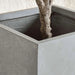Eldora Polyresin Rectangle Planter 50X50X100.5Cm - Grey Pan Home