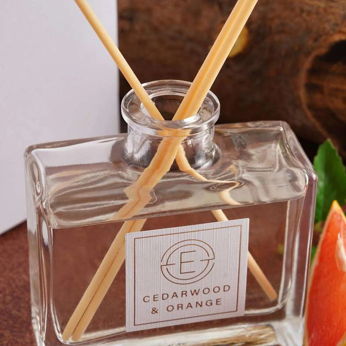 Elegance Cedarwood Orange 100Ml Diffuser And 255Gm Candle Gift Set - Grey