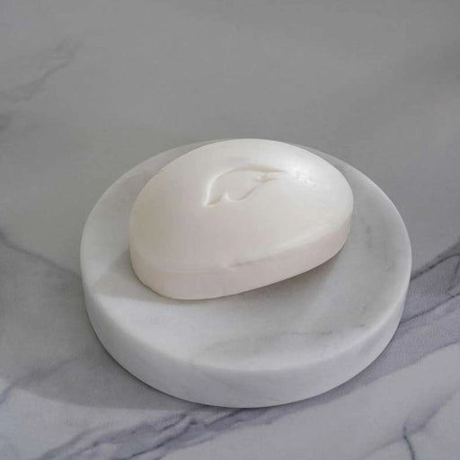 Elegance Marble Soap Dish Dia12.7X2.5Cm - White Pan Home