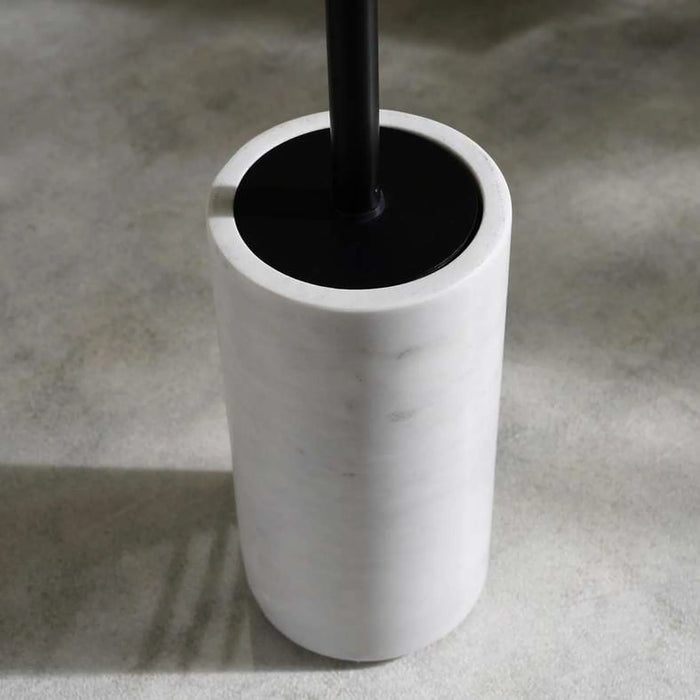 Elegance Marble Toilet Brush Holder Dia11.43X38.73Cm - White