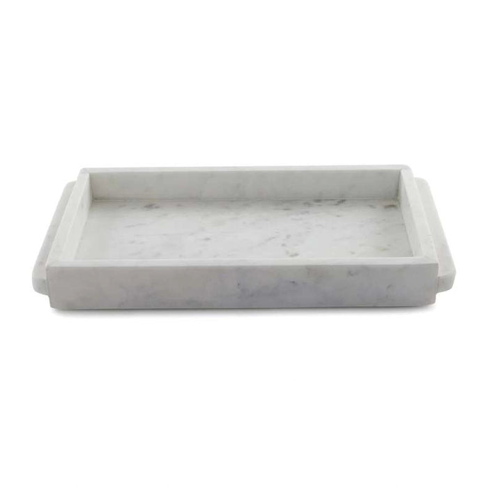 Elegance Marble Towel Tray - White Pan Home