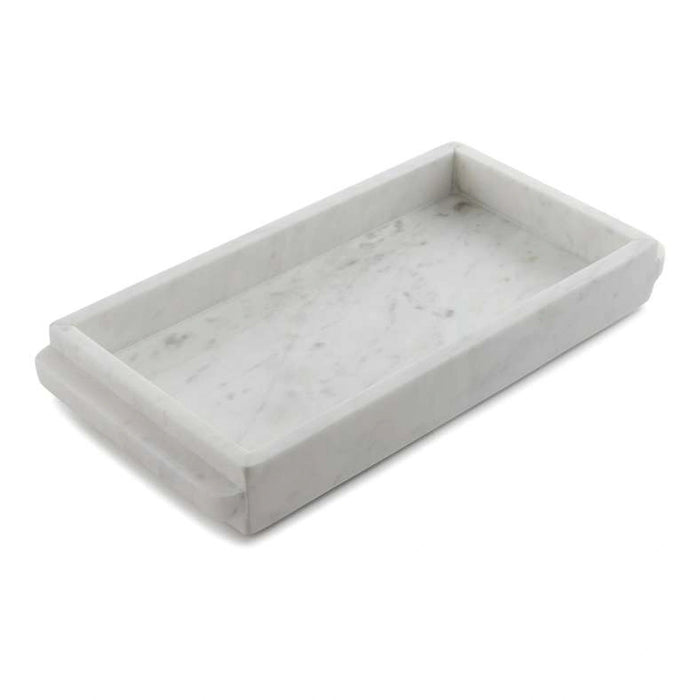Elegance Marble Towel Tray - White Pan Home