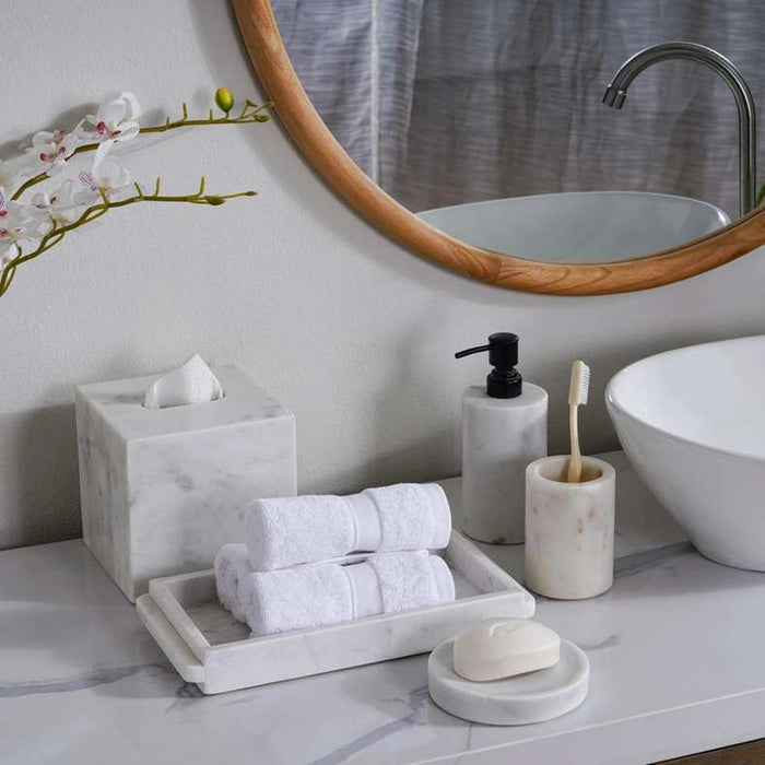 Elegance Marble Tumbler - White Pan Home