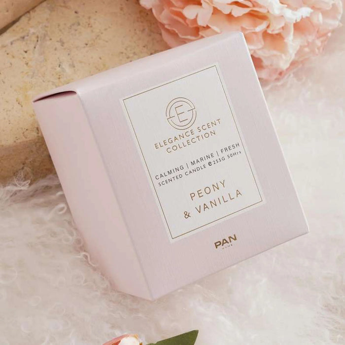 Elegance Peony Vanilla Scented Jar Candle 255Gm - Pink - 50Hrs