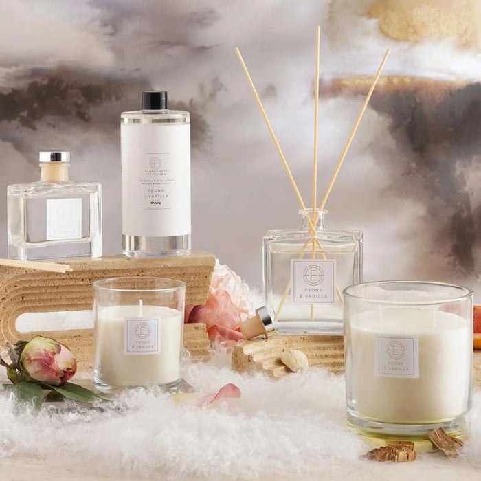 Elegance Peony Vanilla Scented Jar Candle 623Gm With Metal Cap - Pink- 70Hrs