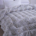 Elegant Flowers Microfiber Comforter - White/Grey Pan Home