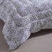 Elegant Flowers Microfiber Comforter - White/Grey Pan Home