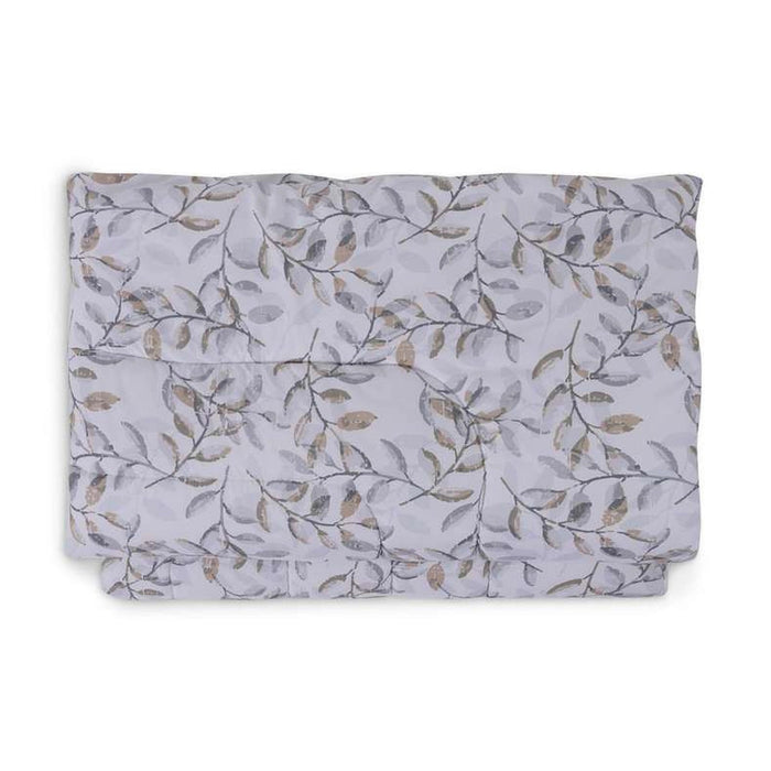 Elegant Flowers Microfiber Comforter - White/Grey Pan Home