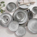 Eleganza 12-Piece Porcelain Dinner Set -Grey Pan Home