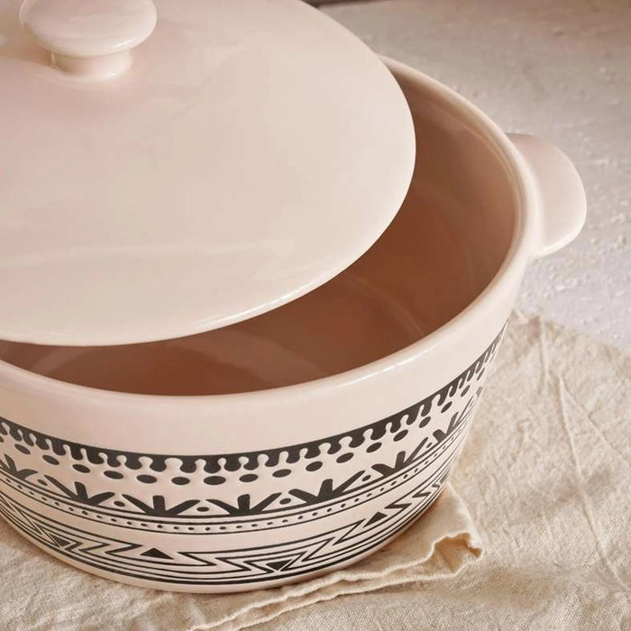 Eleni Ethnic Casserole 2.2L -Black & Beige