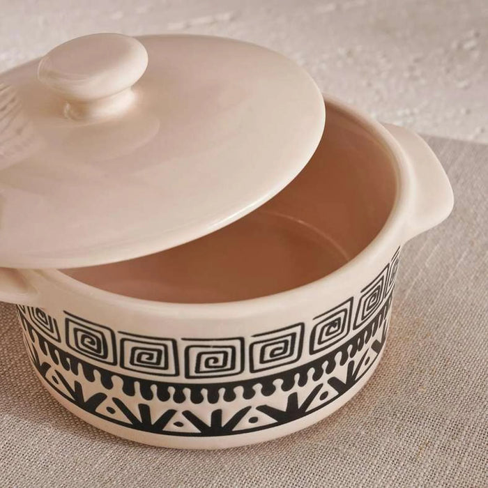 Eleni Ethnic Casserole 280Ml -Black & Beige