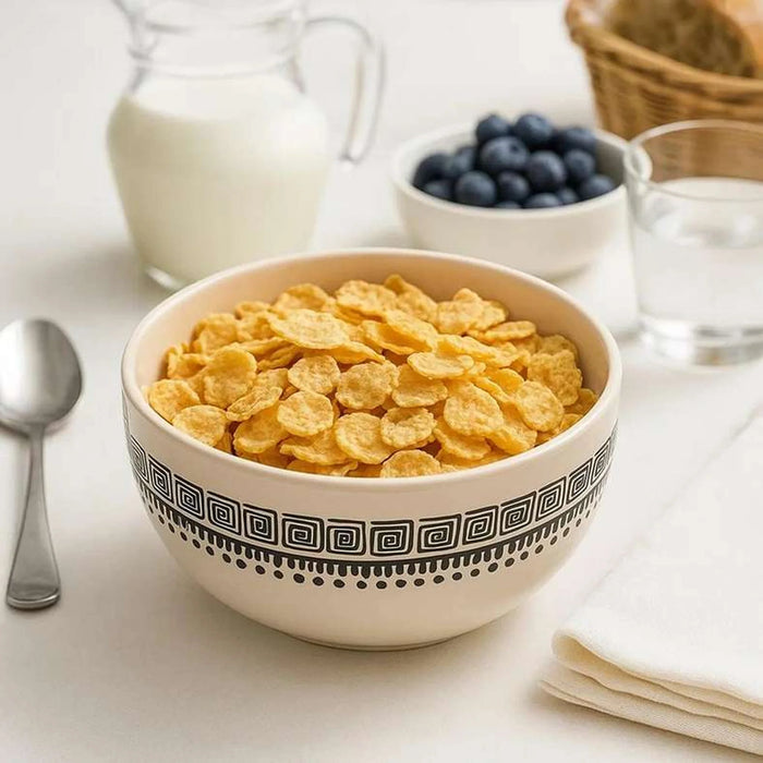 Eleni Ethnic Cereal Bowl Dia15.2X7.6Cm -Black & Beige