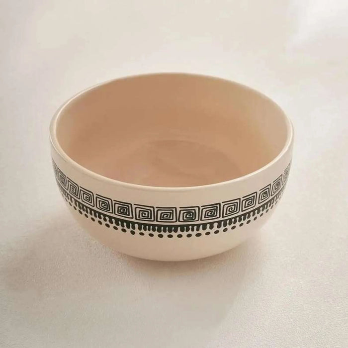 Eleni Ethnic Cereal Bowl Dia15.2X7.6Cm -Black & Beige