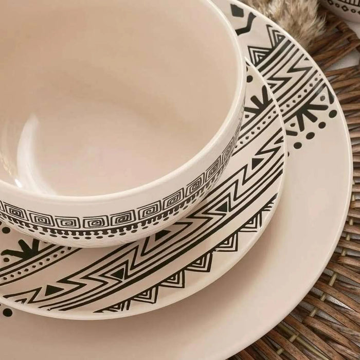 Eleni Ethnic Cereal Bowl Dia15.2X7.6Cm -Black & Beige