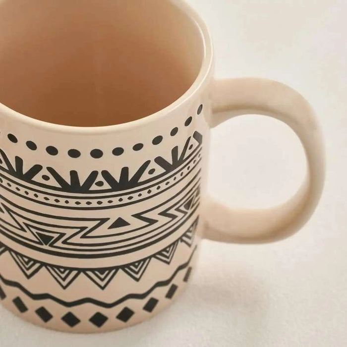 Eleni Ethnic Mug 300Ml -Black & Beige