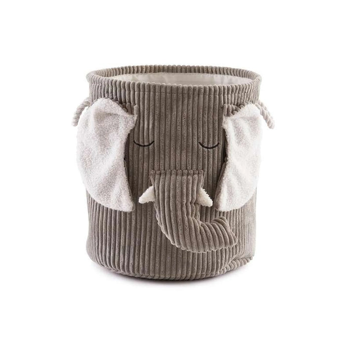 Elephant Storage Basket Dia 33X35Cm - Grey