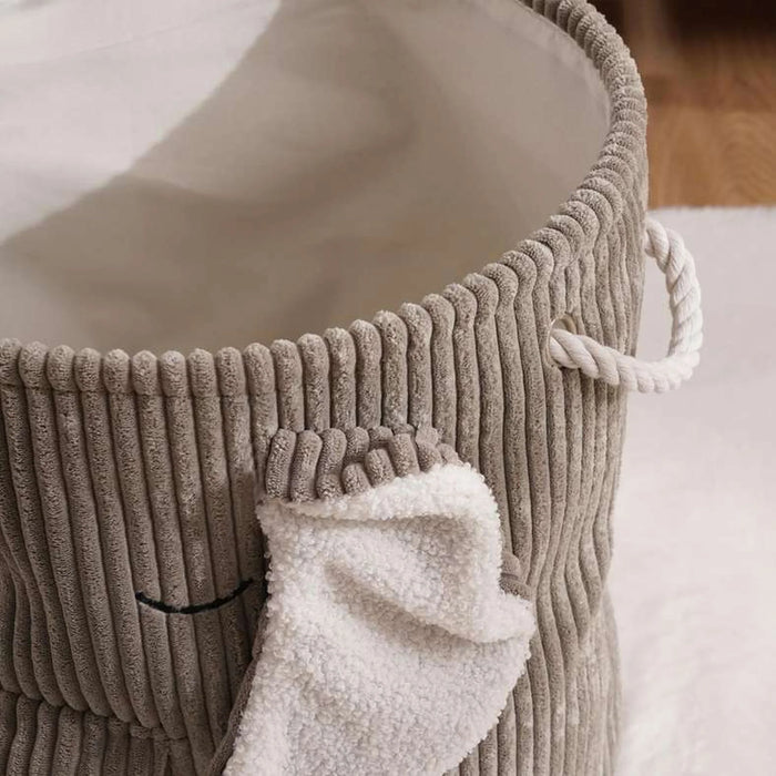 Elephant Storage Basket Dia 46X40Cm - Grey