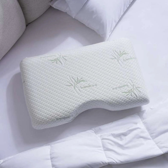 Elevate Ergonomic Memory Foam Pillow 45X70X14Cm - White Pan Home