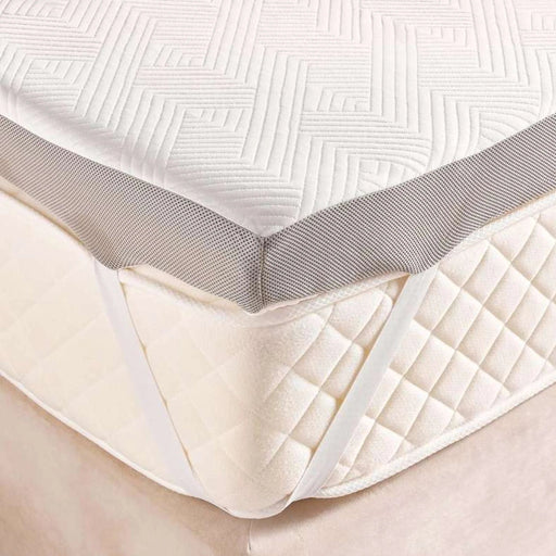 Elevate Extra Plush Dual Memory Foam Queen Mattress Topper 160X200+10Cm - White Pan Home