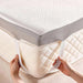 Elevate Extra Plush Dual Memory Foam Single Mattress Topper 90X200+10Cm - White Pan Home