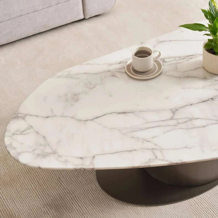 Eli Coffee Table Marble Large - White Gold