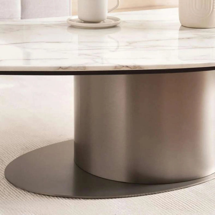 Eli Coffee Table Marble Large - White Gold