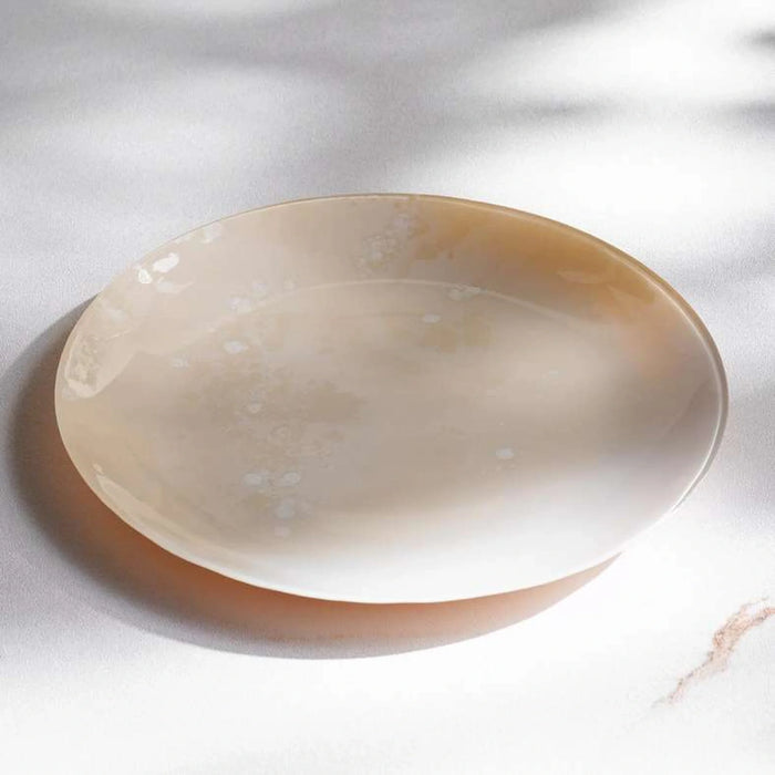 Elio Glass Charger Plate Dia32X1.5Cm -Cream