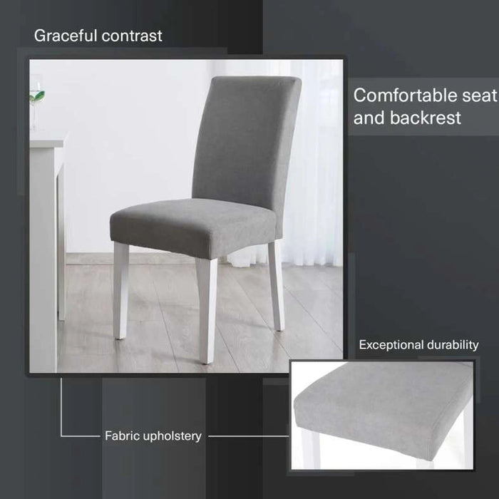 Elke Dining Chair - Grey White Pan Home